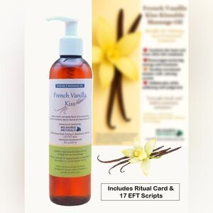 French Vanilla Kiss Kissable Massage Oil + Romantic Ritual Card & EFT Scripts